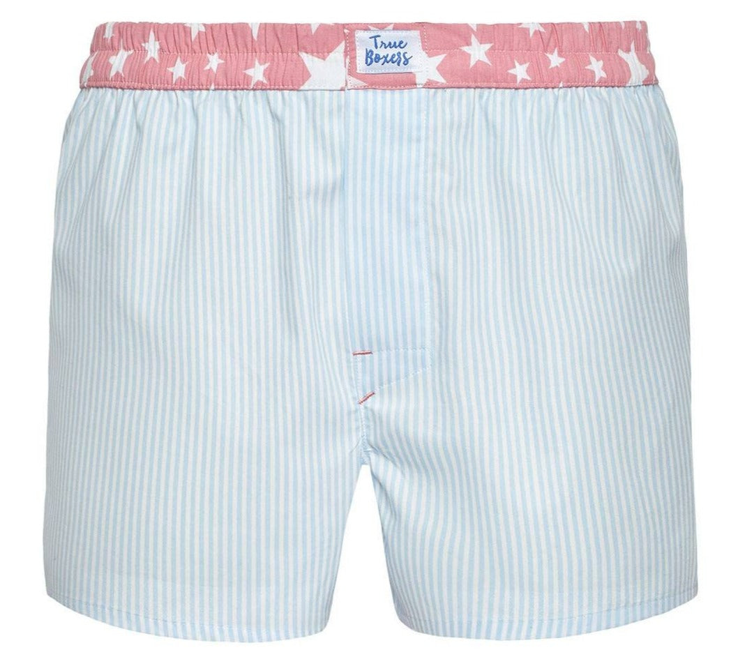 Champion - blue stripes with pink stars Boxer Short - True Boxers