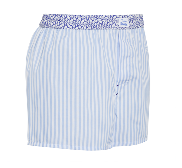 Generous - floral blue stripes Boxer Short - True Boxers