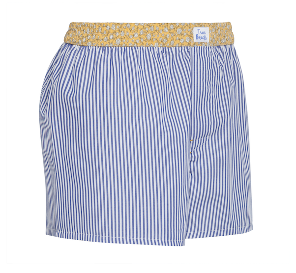 Sundance - blue stripes, yellow floral pattern Boxer Short - True Boxers